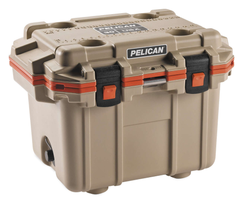 Pelican Products - Pelican Products Elite 30qt. Cooler - Tan/Orange - 30Q-2-TANORG