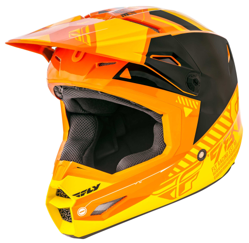 Fly Racing - Fly Racing Kinetic Elite Onset Helmet - 73-8506L - Orange/Yellow - Large