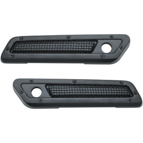 Kuryakyn - Kuryakyn Mesh Saddlebag Hinge Covers - Satin Black - 6510