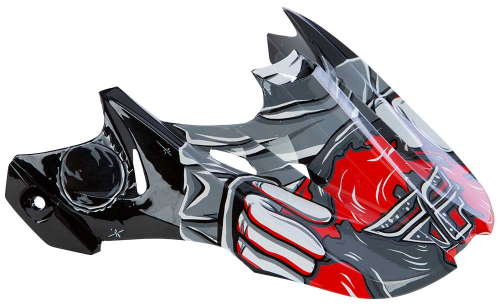 Fly Racing - Fly Racing Visor for Kinetic Invazion Helmets - Gray/Black - 73-47922