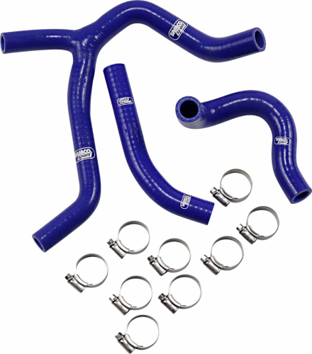 Moose Racing - Moose Racing Radiator Hose/Clamp Kit - Blue - 1902-1226