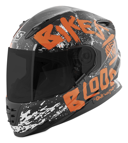 Speed & Strength - Speed & Strength SS1310 Bikes Are In My Blood Helmet - 884376 - Matte Black/White/Orange - Medium