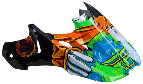 Fly Racing - Fly Racing Visor for Kinetic Invazion Helmets - Green/Black - 73-47921
