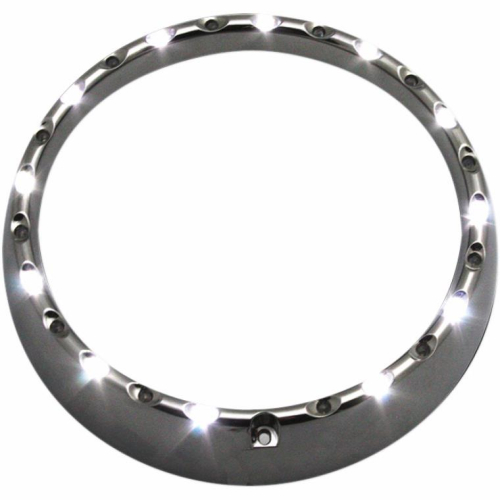 Custom Dynamics - Custom Dynamics 7in. LED Halo Headlight Trim Rings with Built-In Turn Signals - Chrome - CDTB7TR4C