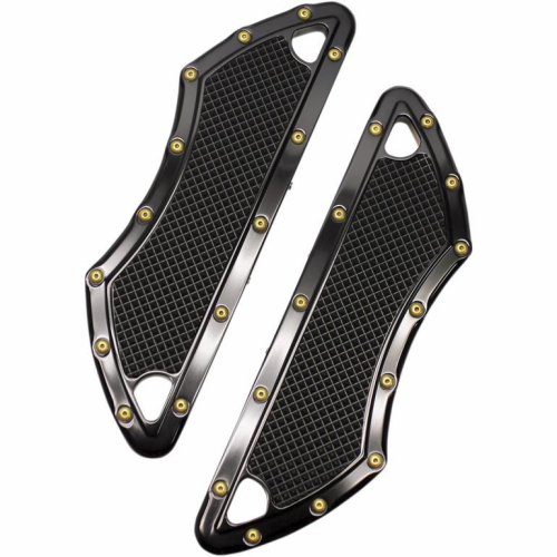 Carl Brouhard Designs - Carl Brouhard Designs Bomber Series Passenger Floorboards - Black - FBRBSB