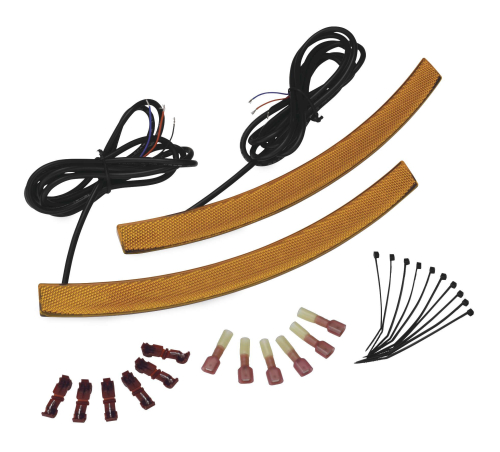 Show Chrome - Show Chrome Front Fender LED Reflector Kit - Front - 32 SMD LEDS - Amber - 41173