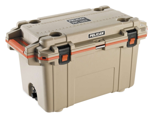 Pelican Products - Pelican Products Elite 70qt. Cooler - Tan/Orange - 70Q-2-TANORG