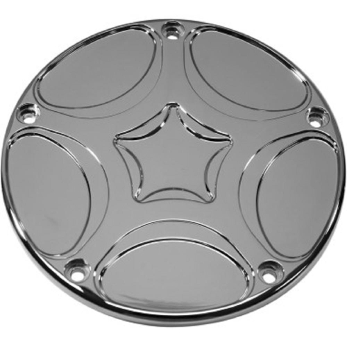 Carl Brouhard Designs - Carl Brouhard Designs Billet Derby Cover - Spiro Series - Chrome - SSDB01C