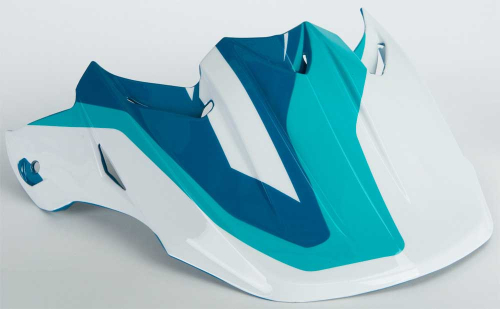 Fly Racing - Fly Racing Visor for F2 Carbon-Pure Helmets - Teal/White - 73-46328