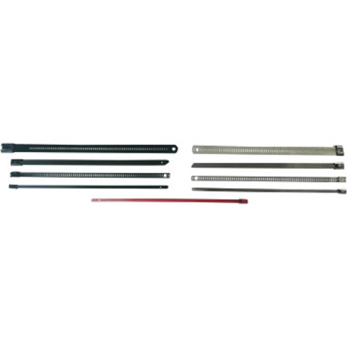 Cycle Performance - Cycle Performance Stainless Steel Tie Wraps - Fat Ladder Style (.470in. W) - 14in. - Black - CPP9179