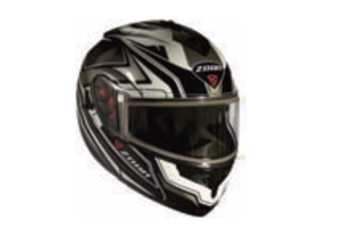 Zoan - Zoan Optimus Eclipse Graphics Snow Helmet with Double Lens Shield - 238-379 - White - 3XL