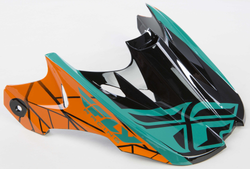 Fly Racing - Fly Racing Visor for Kinetic Crux Helmets - Teal/Orange/Black - 73-47903