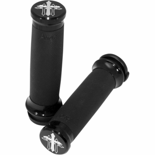 Carl Brouhard Designs - Carl Brouhard Designs Cross Style Grips - Black - CRCBLB