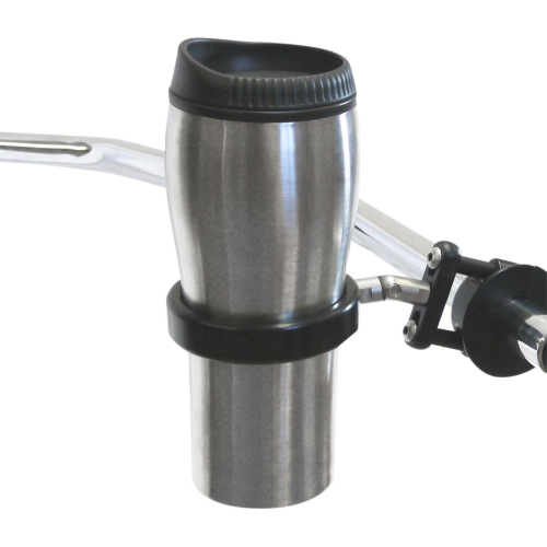 Desert Dawgs - Desert Dawgs RoadRunner PLUS Drink Holder w/Travel Mug - Brake/Clutch Mount - Black - RUREB