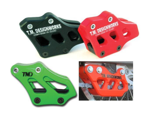 T.M. Designworks - T.M. Designworks Factory Edition Mini Bike Rear Chain Guide - Black - KHCG-GP6-BK