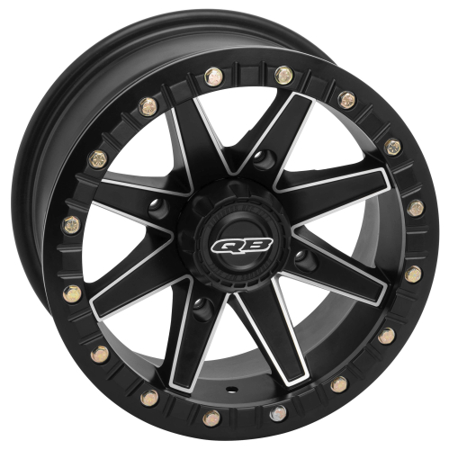 QuadBoss - QuadBoss Boss Lock Wheel - 14x7 - 5+2 Offset - 4/115 - Matte Black with Machined Face - 608529