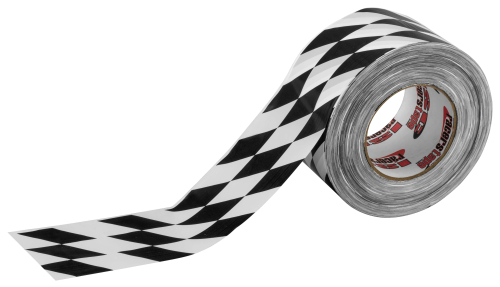 ISC Racers Tape - ISC Racers Tape Angled Checkerboard Barricade Tape - RT8002BT