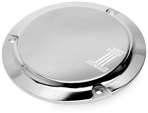 San Diego Customs - San Diego Customs Derby Cover - Chrome Number 1 - P-DCE003CHR