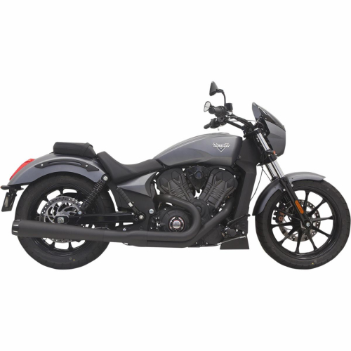 Bassani Manufacturing - Bassani Manufacturing Road Rage 2-Into-1 Exhaust System with Long Megaphone Muffler - 6O11RB