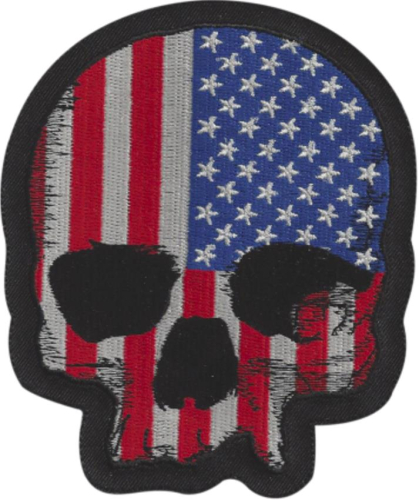 Lethal Threat - Lethal Threat USA Skull Mini Embroidered Patch - MN32069