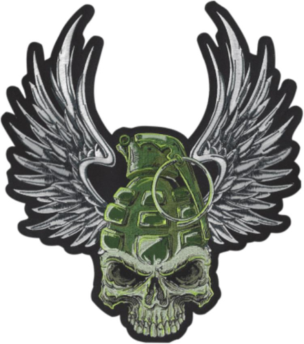 Lethal Threat - Lethal Threat Grenade Skull Embroidered Patch - LT30205