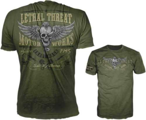 Lethal Threat - Lethal Threat Taste My Venom T-Shirt - VV40118XXL - Green - 2XL
