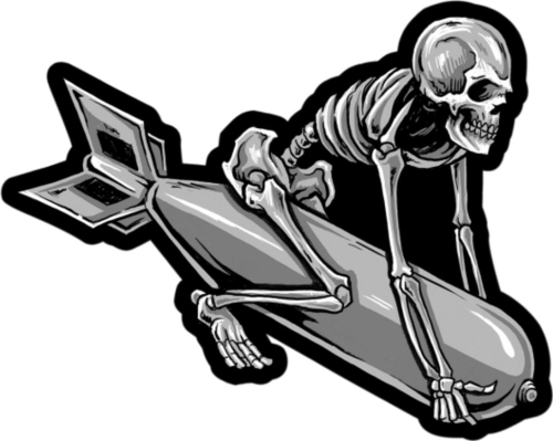 Lethal Threat - Lethal Threat Skeleton Bomber Embroidered Patch - LT30218