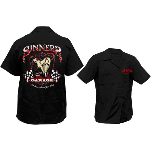 Lethal Threat - Lethal Threat Sinners Garage Work Shirt - HW50175L - Black - Large