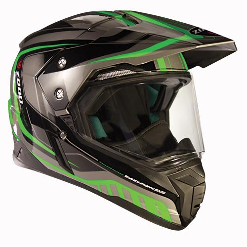 Zoan - Zoan Synchrony Duo-Sport Tourer Graphics Helmet - XF-50-10301301 - Green - X-Small