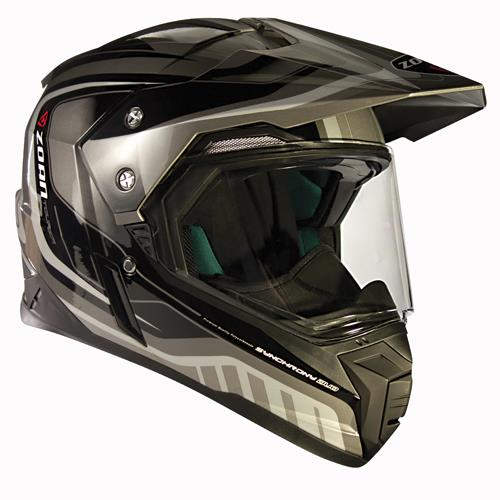 Zoan - Zoan Synchrony Duo-Sport Tourer Graphics Helmet - 821-123 - Silver - X-Small