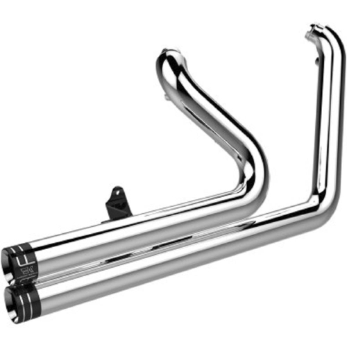 Khrome Werks - Khrome Werks Drag Style 2-Into-1 Exhaust System with Stepped Header - Chrome - 200330