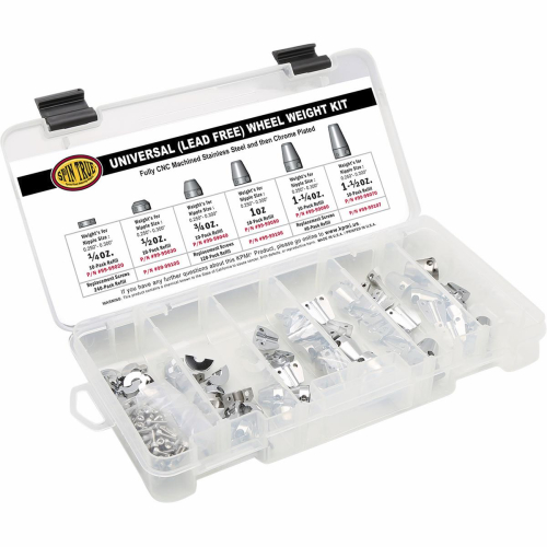 Kibblewhite Precision - Kibblewhite Precision Spin True Lead-Free 60 Piece Wheel Weight Kit - For Small Spoke Nipples - 9999130