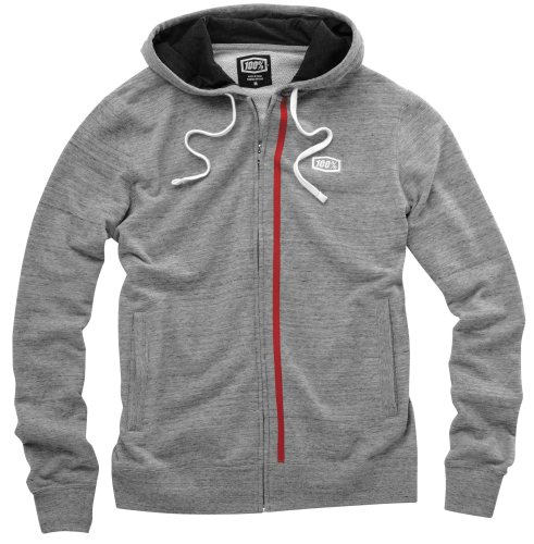 100% - 100% Fleece Zip Hoodie - 3601500710 - Drew Gray - Small