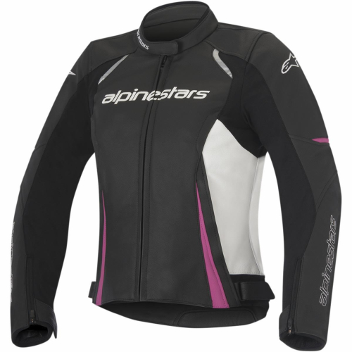 Alpinestars - Alpinestars Stella Devon Womens Leather Jacket - 3112016123938 - Black/White/Pink - 2