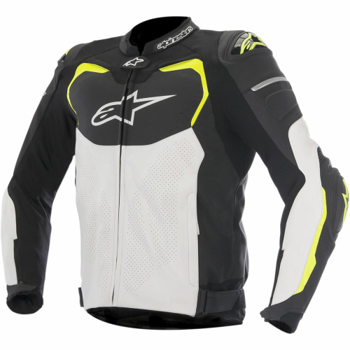 Alpinestars - Alpinestars GP Pro Airflow Leather Jacket - 310511612556 - Black/White/Yellow Fluorescent - 46