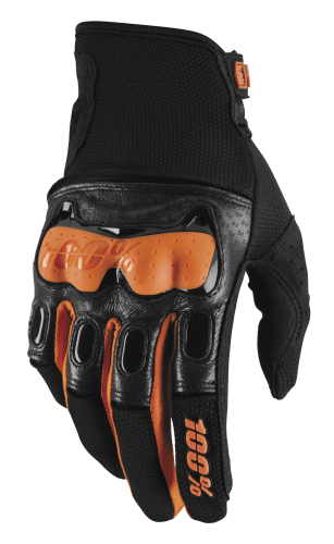 100% - 100% Derestricted Gloves - 1000705411 - Black/Orange - Medium