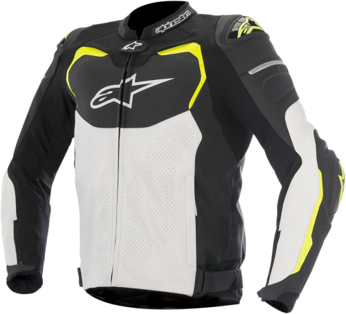 Alpinestars - Alpinestars GP Pro Airflow Leather Jacket - 310511612558 - Black/White/Yellow Fluorescent - 48