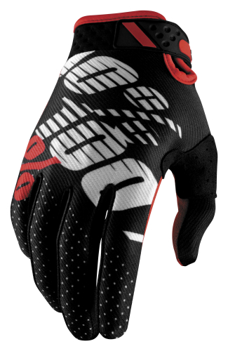 100% - 100% Ridefit Gloves - 1000101310 - Black/Red - Small