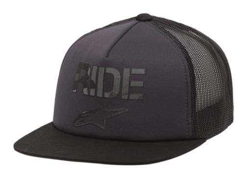 Alpinestars - Alpinestars Ride Stealth Trucker Hat - 10168102910 - Black - OSFM