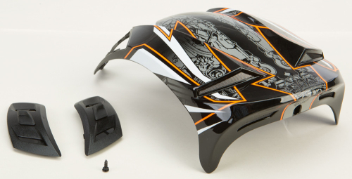 G-Max - G-Max Top Vent for GM69 Helmet - Black/Hi-Vis Orange - G069022