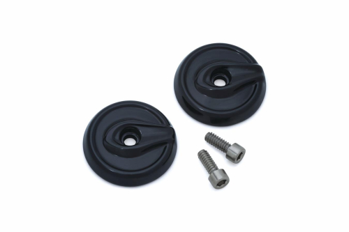 Kuryakyn - Kuryakyn Kinetic Grip End Caps - Black - 6401