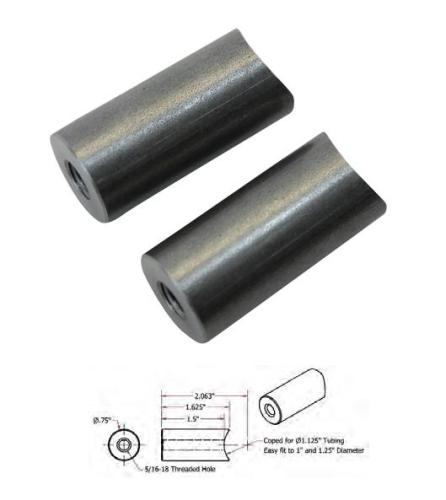 TC Bros - TC Bros Coped Bungs - 5/16-18 Threaded - 1-1/2in. Long - 104-0070