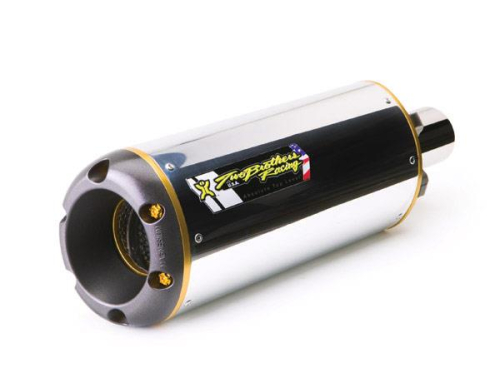 Two Brothers Racing - Two Brothers Racing Cat-Eliminator V3 Slip-On Exhaust System with M-2 Shorty Canister - Aluminum - 005-2990406V3