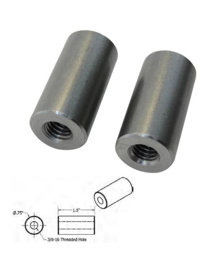 TC Bros - TC Bros Straight Bungs - 3/8-16 Threaded - 1-1/2in. Long - 104-0065