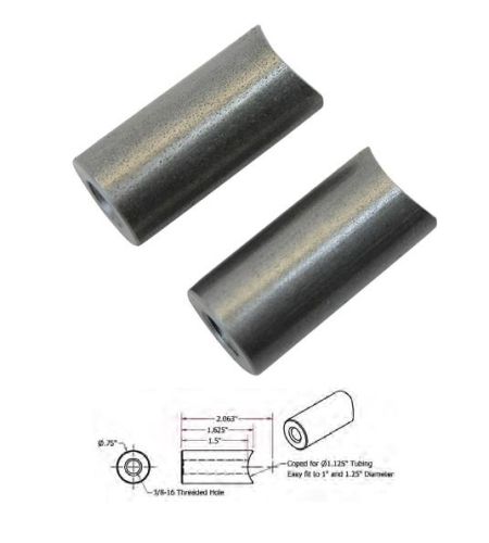 TC Bros - TC Bros Coped Bungs - 3/8-16 Threaded - 1-1/2in. Long - 104-0071