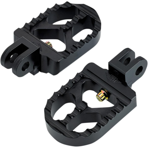 Joker Machine - Joker Machine Short Serrated Footpegs - Black Anodized - 08574B