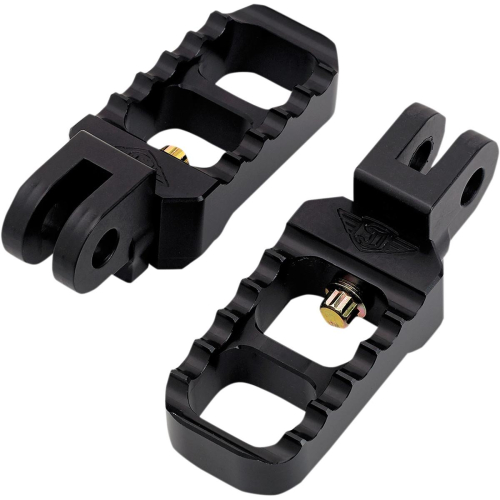 Joker Machine - Joker Machine Stubby Serrated Footpegs - Black Anodized - 086424B