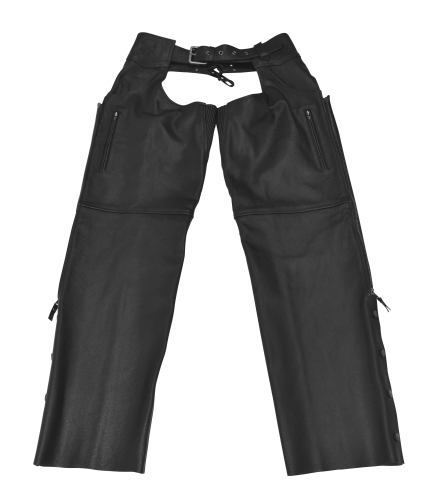 Black Brand - Black Brand Moto Chaps - BB3107 - Black - 3XL