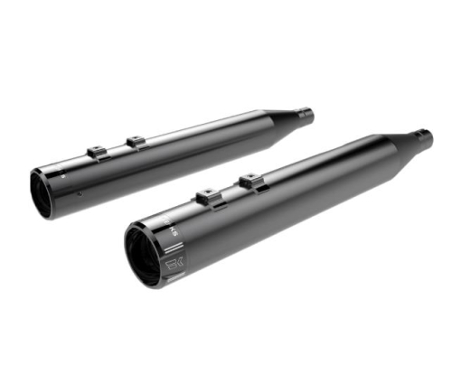 Khrome Werks - Khrome Werks 4in. High-Performance Muffler with Billet Tip - Black - 202820