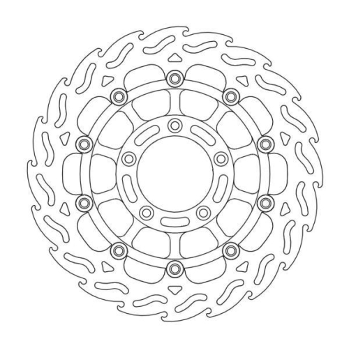 Moto-Master - Moto-Master Flame Brake Disc - 113040